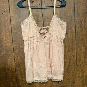 POL lace up Tank